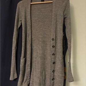 White House Black Market Button-Up Women's Sweater Lightweight XS Grey